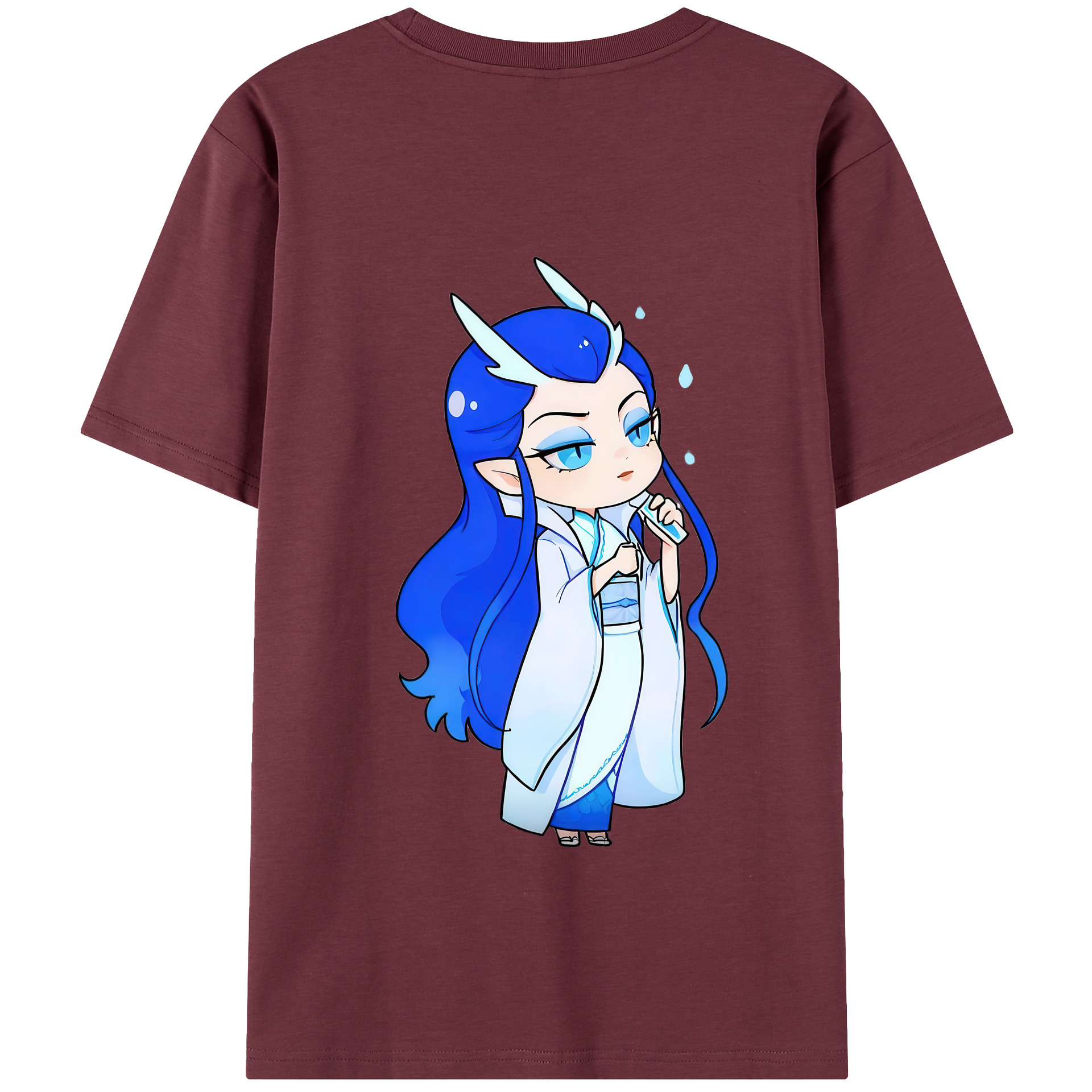 （画像用） Ne Zha 2 ナタ 魔童の大暴れ 綿100％半袖Tシャツ（背面プリント）